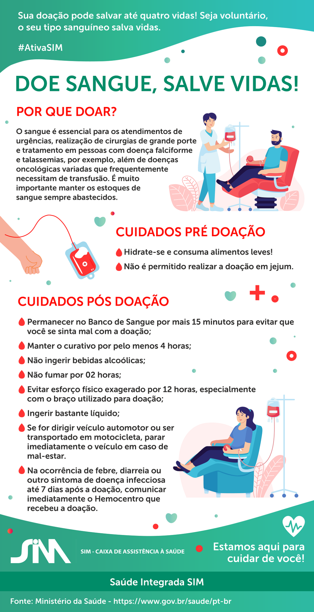 Doe sangue, salve vidas! - SIM - Caixa de Assistência à Saúde